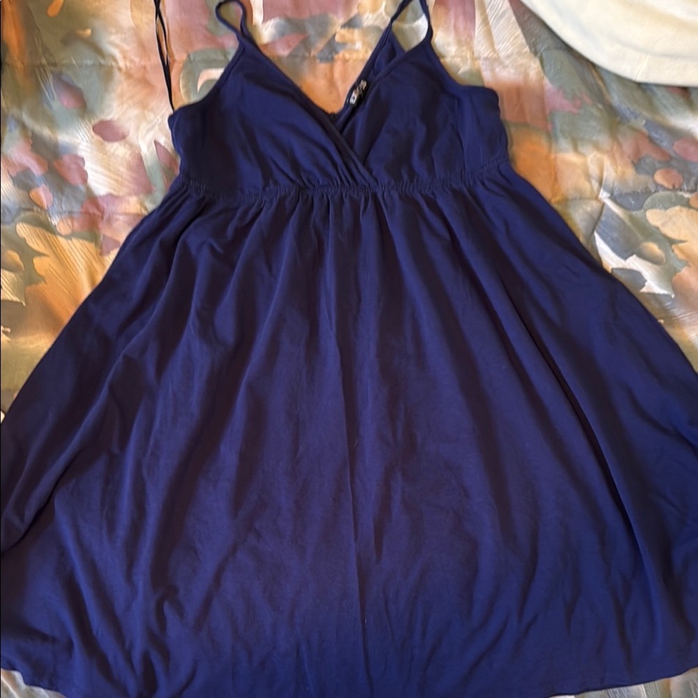 Express Blue Asymmetrical Camisole Dress